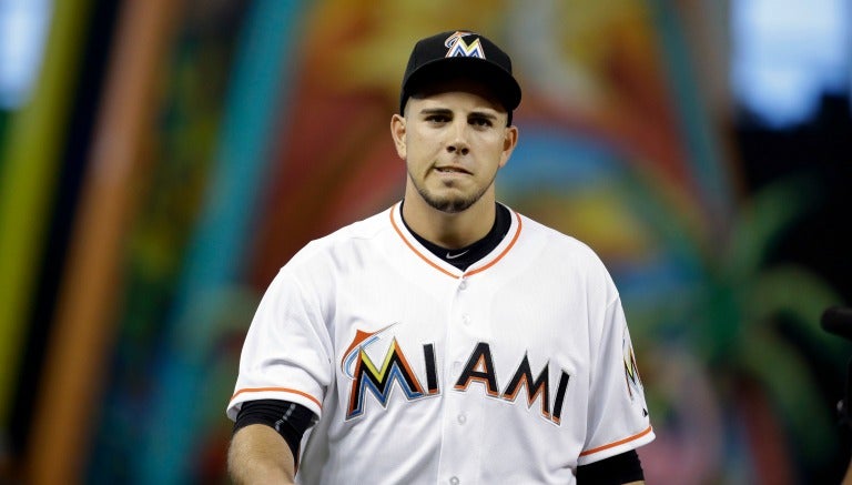 José Fernández durante un partido de los Marlins