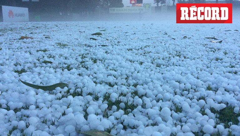 El hielo cubrió las canchas de entrenamiento de las Águilas