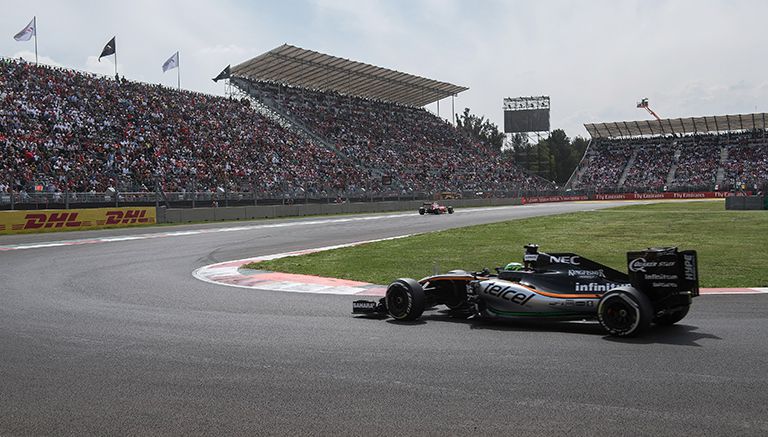 Sergio Pérez, durante el GP de México