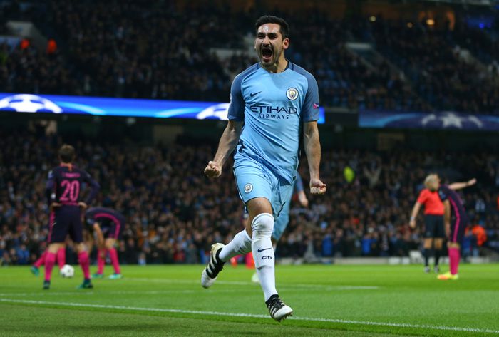 Ilkay Gündogan celebra uno de sus goles frente al Barcelona