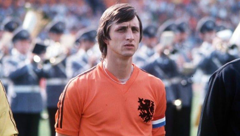 Johan Cruyff cuando jugaba con Holanda