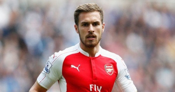 Aaron Ramsey en un partido con Arsenal