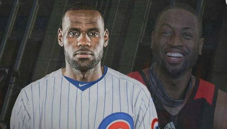 Así se vería LeBron con la playera de los Cubs