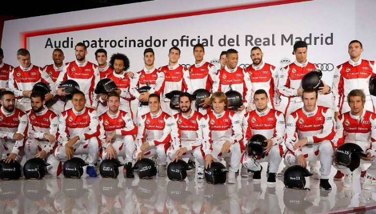 Los jugadores del Real Madrid en la foto oficial de Audi