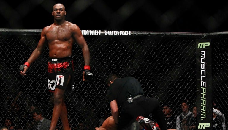 Jon Jones tras una pelea de MMA