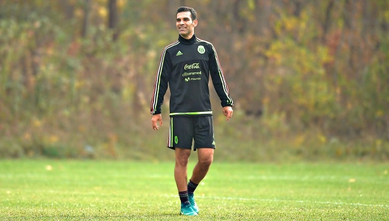 Rafa Márquez en un entrenamiento del Tri