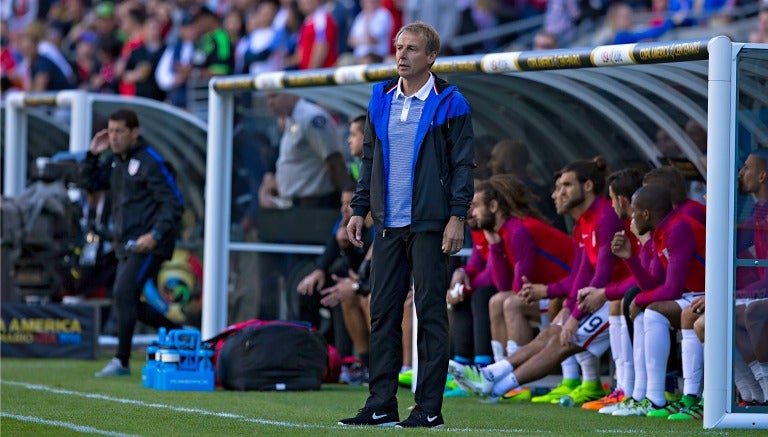 Klinsmann en un partido de Estados Unidos