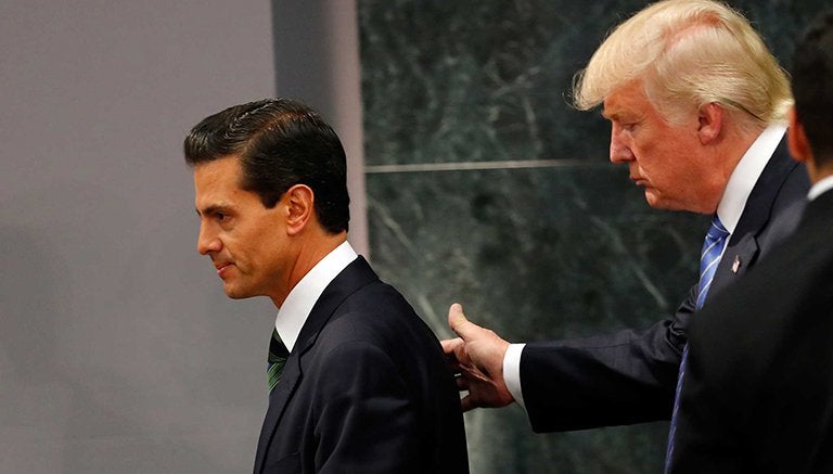 Peña Nieto y Donald Trump tras su reunión en México