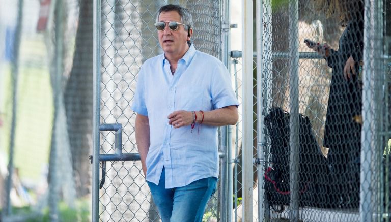 Jorge Vergara, durante uno de los últimos entrenamientos de Chivas