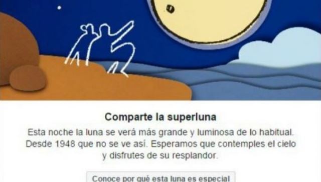 Facebook invita a ver súper luna este domingo