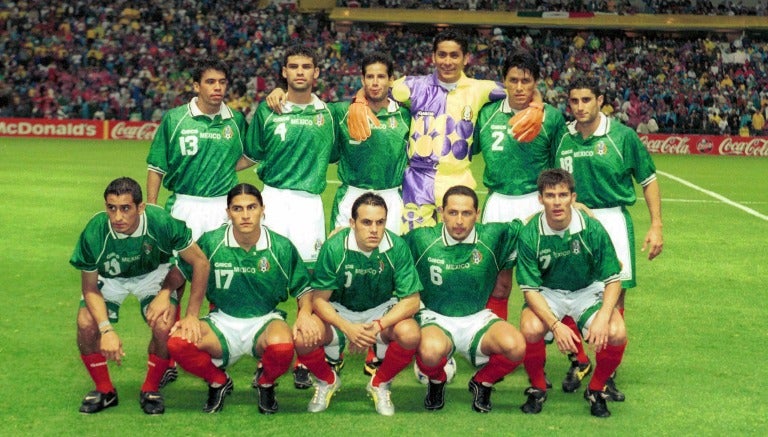 Foto de la Selección Mexicana previo a la Final de la Copa Confederaciones 1999