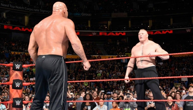 Brock Lesnar cara a cara contra Goldberg