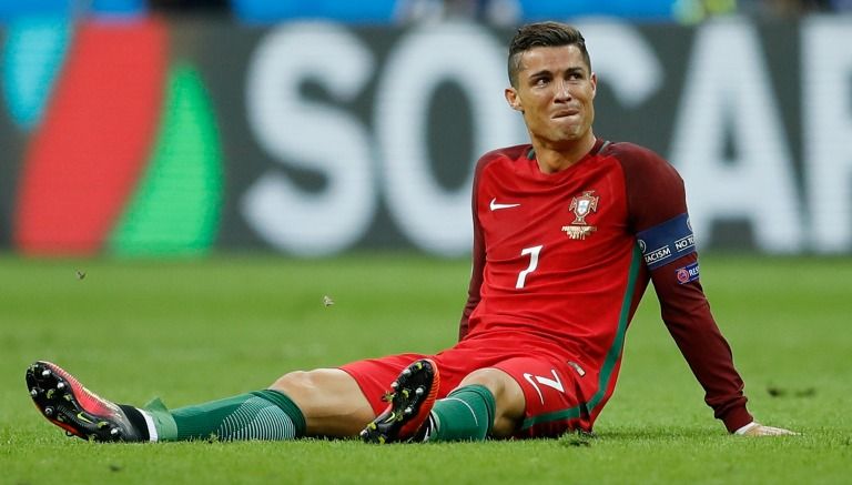 CR7 lloraba tras salir lesionado en la Final de la Euro 2016 