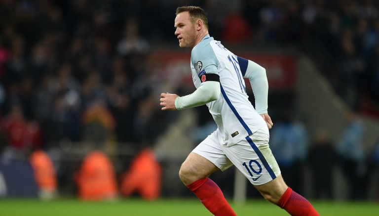 Wayne Rooney durante un partido de Inglaterra