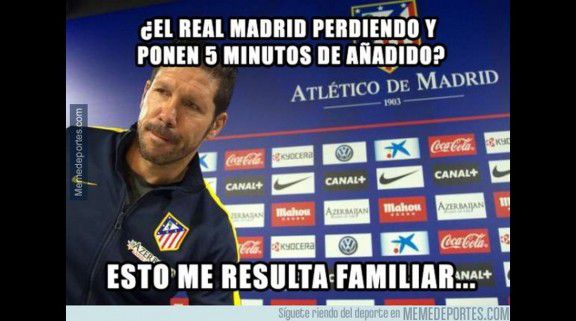 Diego Simeone se queja del tiempo agregado