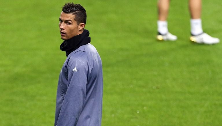 CR7 durante un entrenamiento con el Madrid