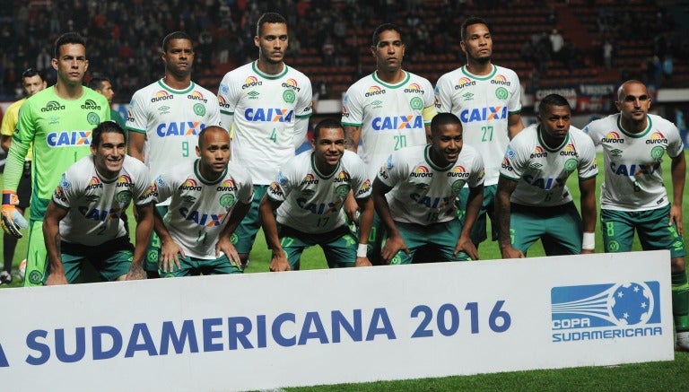 Once inicial del Chapecoense que disputaba la Copa Sudamericana 