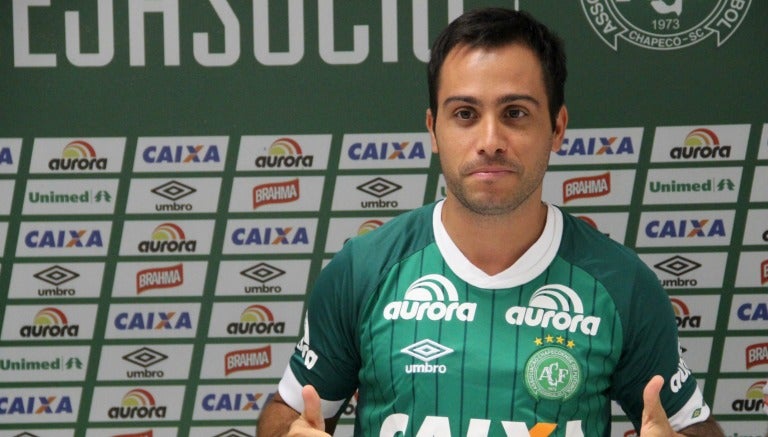 Alejandro Martinuccio en su presentación con el Chapecoense