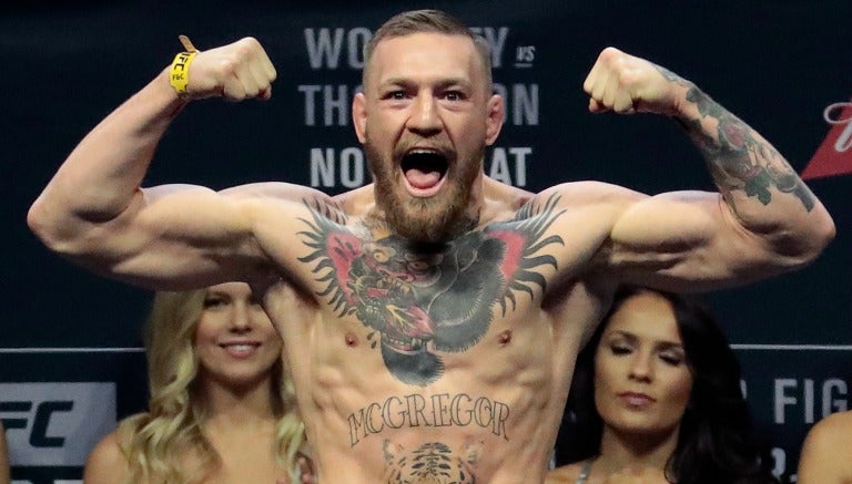 Conor McGregor en una ceremonia de pesaje