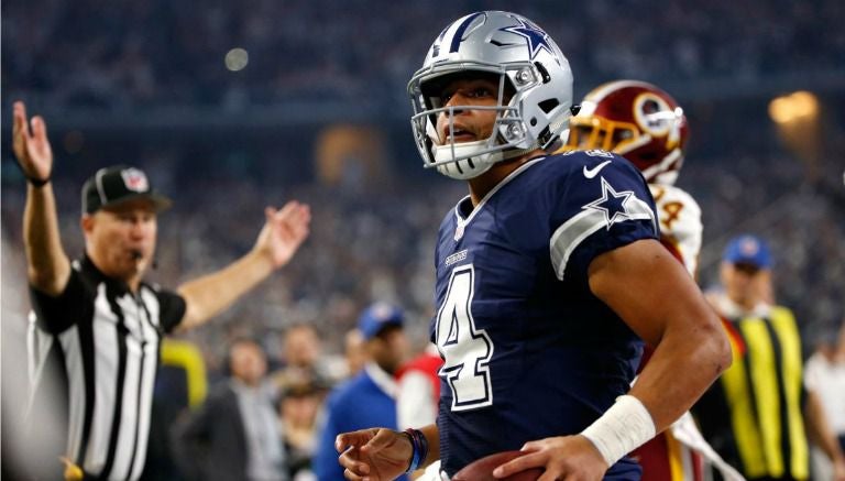 Dak Prescott, en el partido frente a Washington