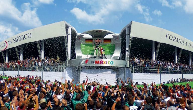 Ceremonia de premiación del GP de México 2016