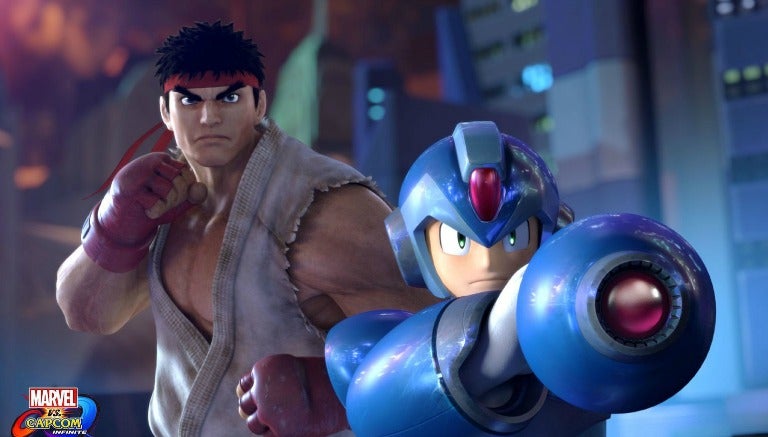 Mega Man y Ryu en promocional