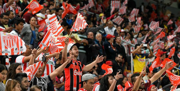 Aficionados al Necaxa durante un partido