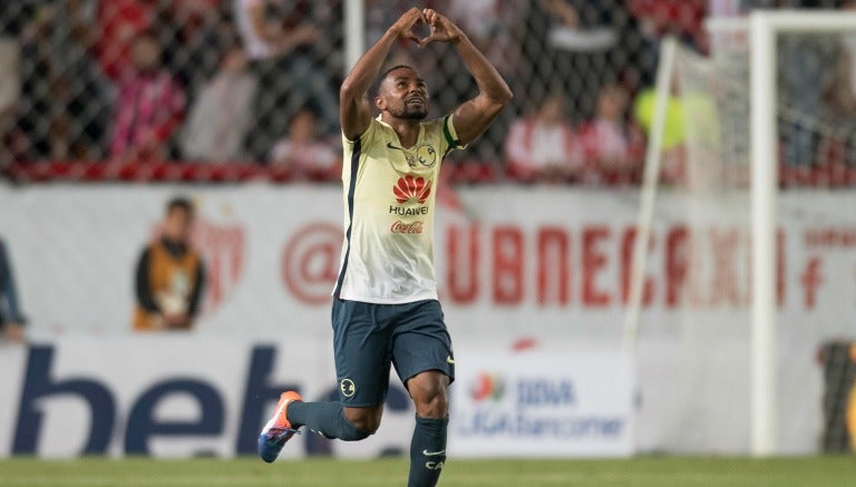 William Da Silva celebra su gol durante la Ida de la Semifinal