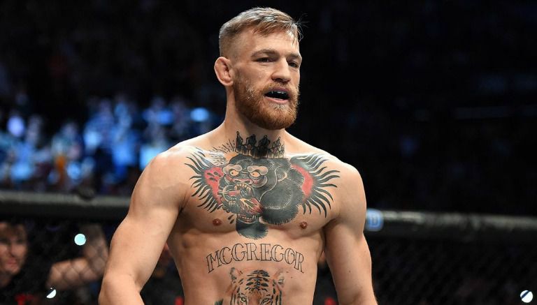 McGregor durante un combate de UFC