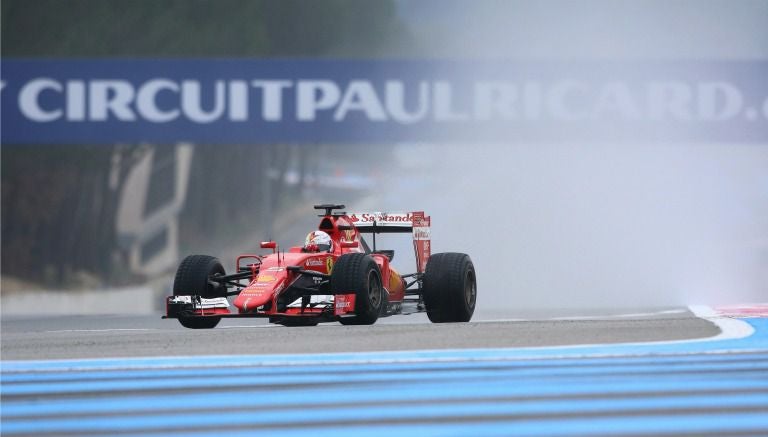 Sebastian Vettel durante un test en el Circuito Paul Ricard