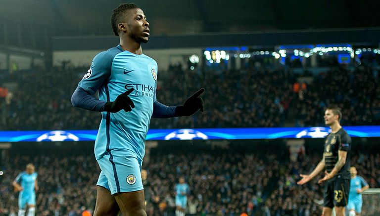 Iheanacho festeja el tanto de la igualada 