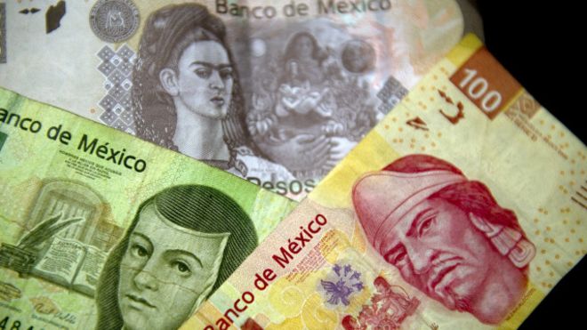 Billetes de pesos mexicanos