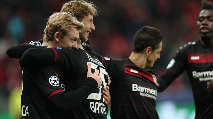 Brandt celebra su gol contra el Mónaco