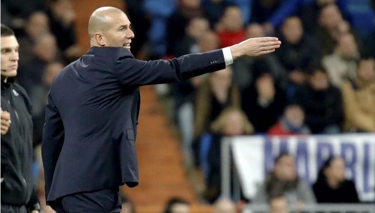 Zidane durante el partido frente al Dépor