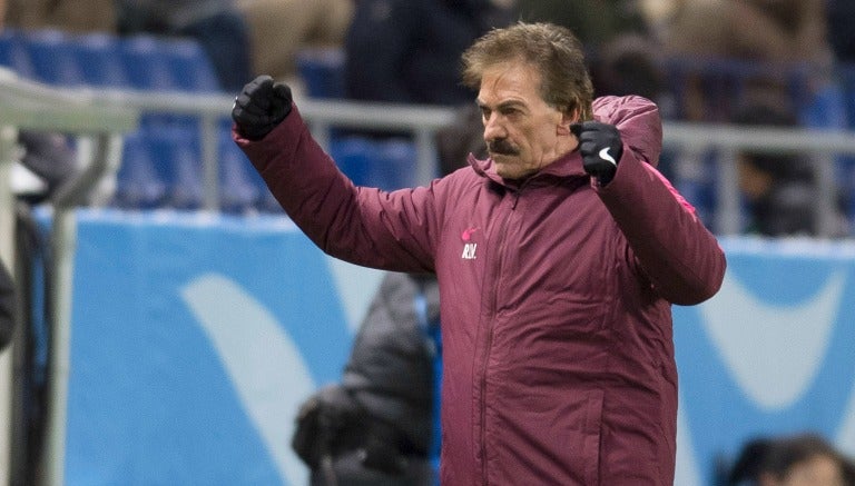 La  Volpe festeja un gol en el Mundial de Clubes