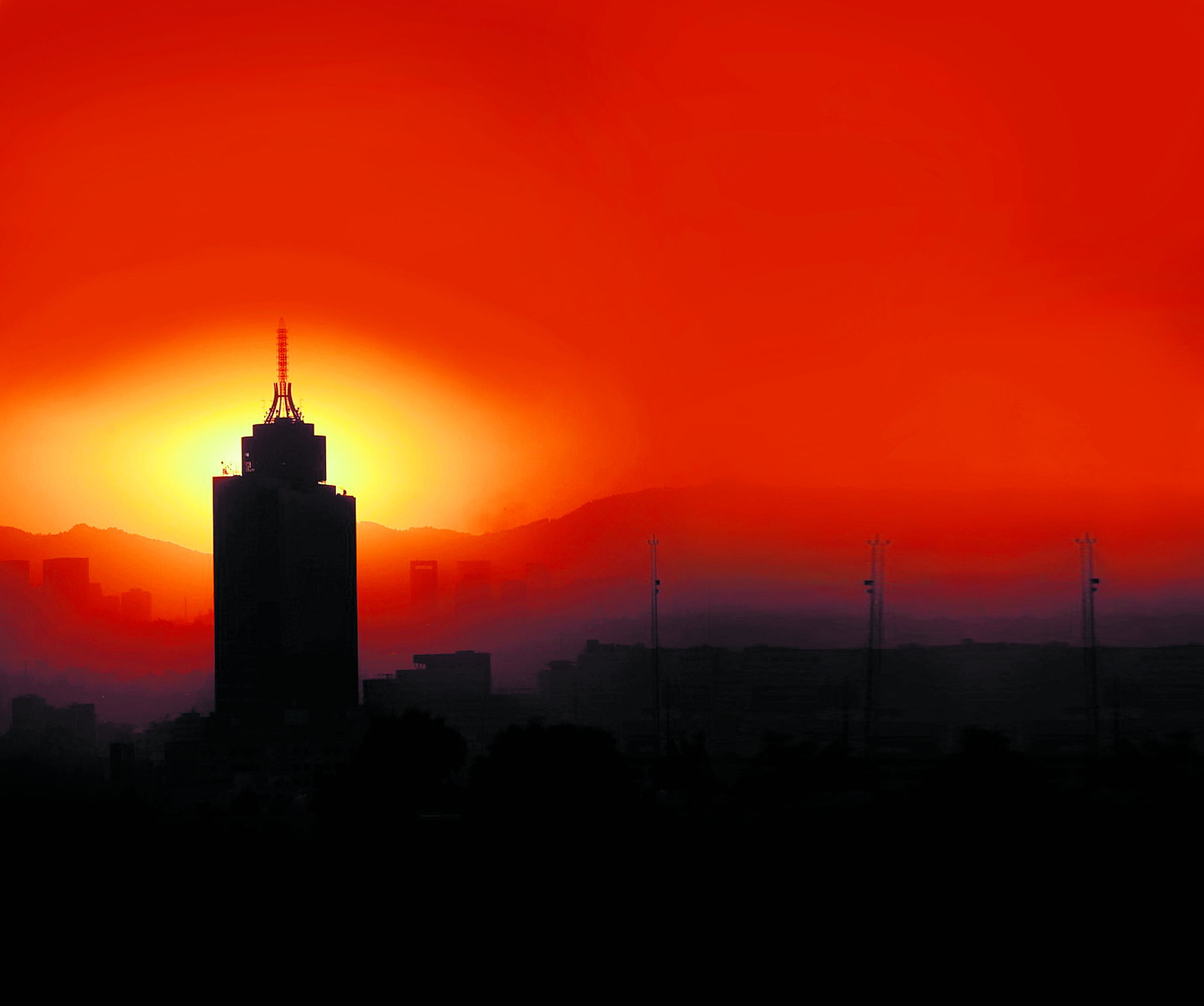 Una bella postal de un atardecer en la Ciudad de México