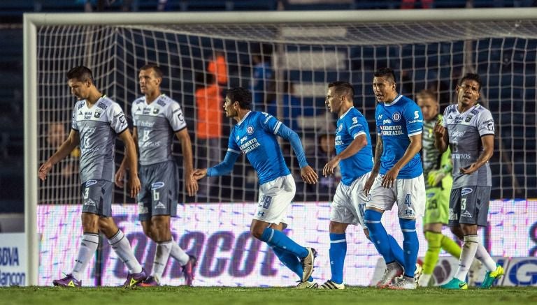 Cruz Azul en el partido contra el León 