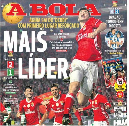 Así luce la portadas del diario A Bola