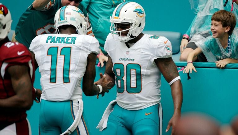 Miami Dolphins en el partido contra Arizona 