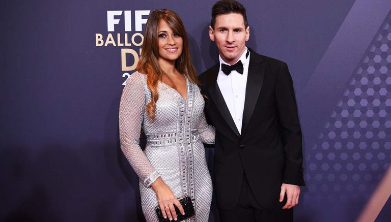 Antonella y Messi, en la ceremonia del Balón de Oro