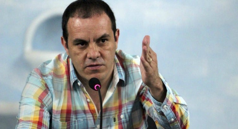 Cuauhtémoc Blanco en una conferencia de prensa