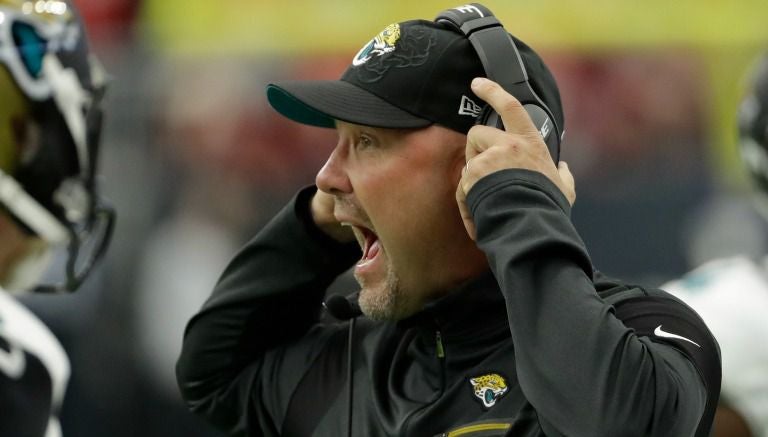 Gus Bradley en el juego de Jacksonville contra Houston