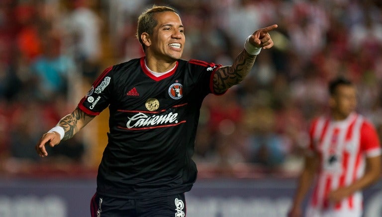 Dayro Moreno celebra un gol con Tijuana