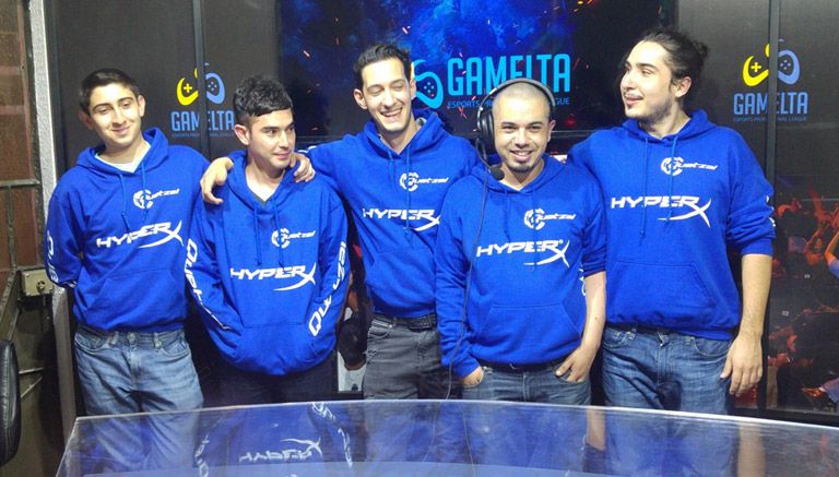 El equipo de CSGO tras coronarse en la Liga Profesional de Gamelta