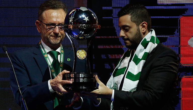 Presidentes de Chapecoense y Atlético Nacional alzan la Copa Sudamericana