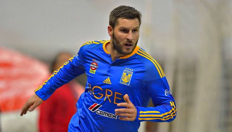 André-Pierre Gignac durante la Final de Ida en el Estadio Azteca