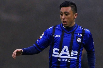 Martín Rodríguez en un juego con el Huachipato