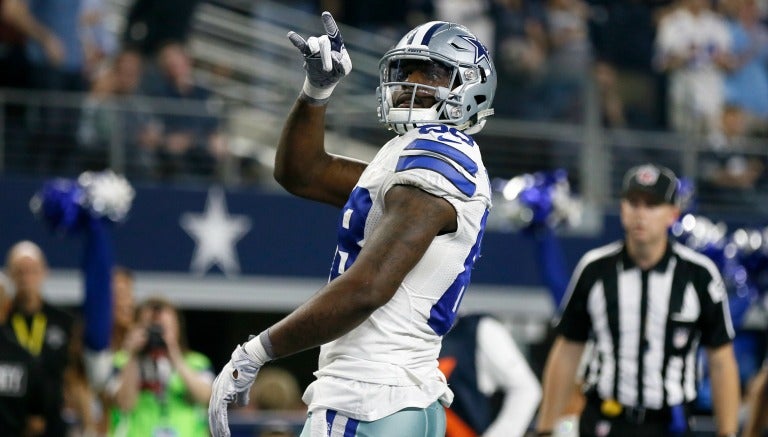 Dez Bryant durante el partido contra Lions