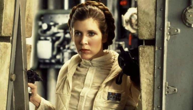 Carrie Fisher interpreta a la Princesa Leia en Star Wars