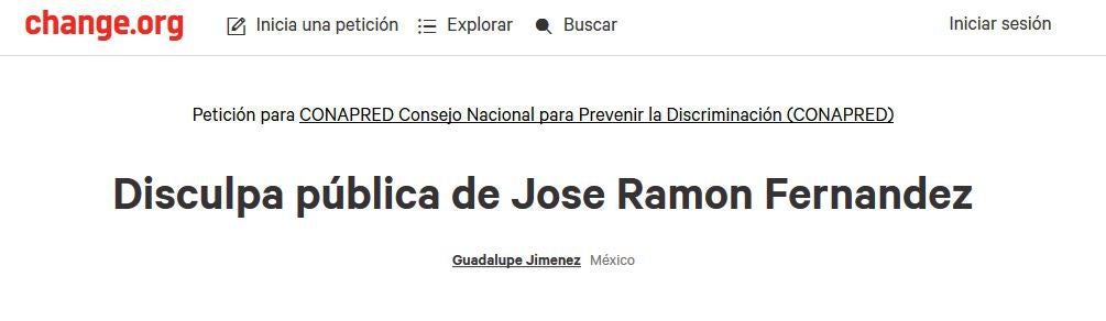 Exigen disculpa pública de José Ramón Fernández